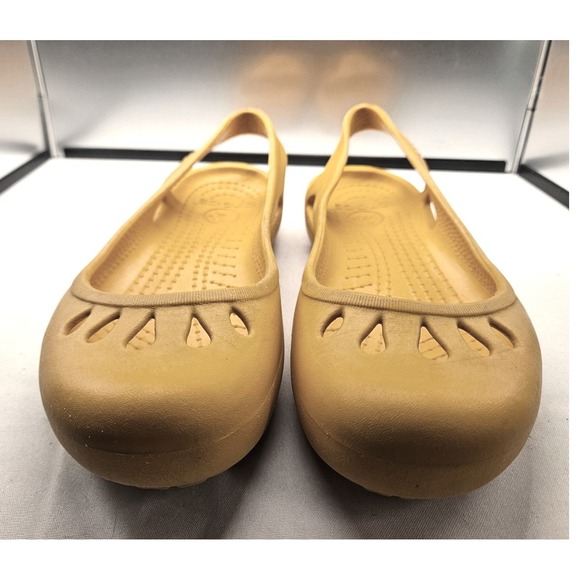 Crocs Malindi‎ Ballet Flats Mustard Yellow Shoes Comfort Lightweight Sz 7 #343 - Picture 8 of 10